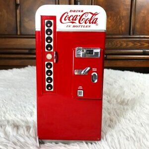 NWOT Vintage Coca-Cola Vending Machine Metal Coin Bank